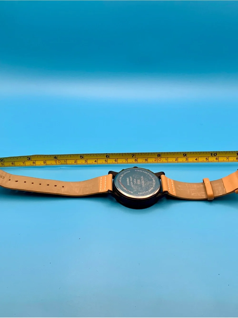 ACCUTIME WATCH CORP Quartz Wristwatch Faux Subdials Japan Movt Works New Batt